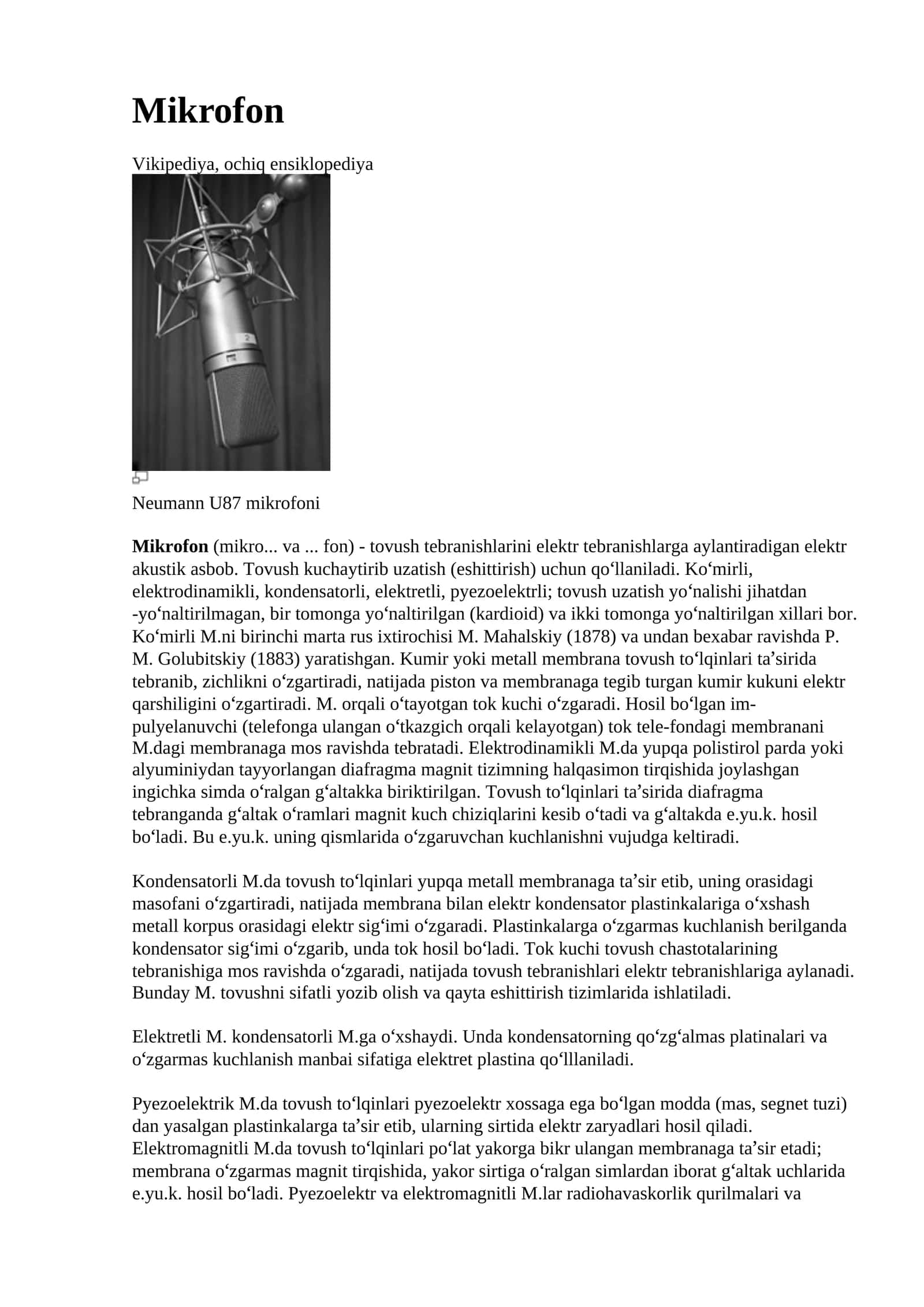 Mikrofon 1