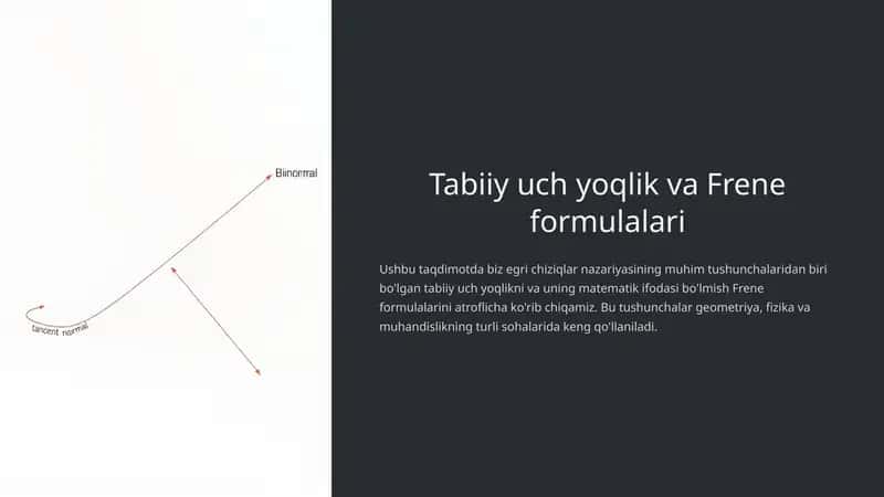 Tabiiy uch yoqlik va Frene formulalari 1