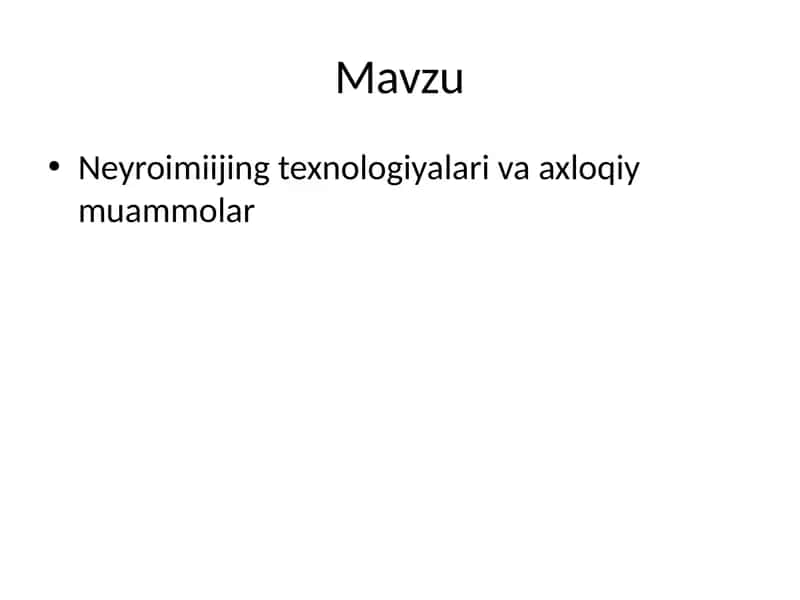 Neyroimiijing texnologiyalari va axloqiy muammolar 1