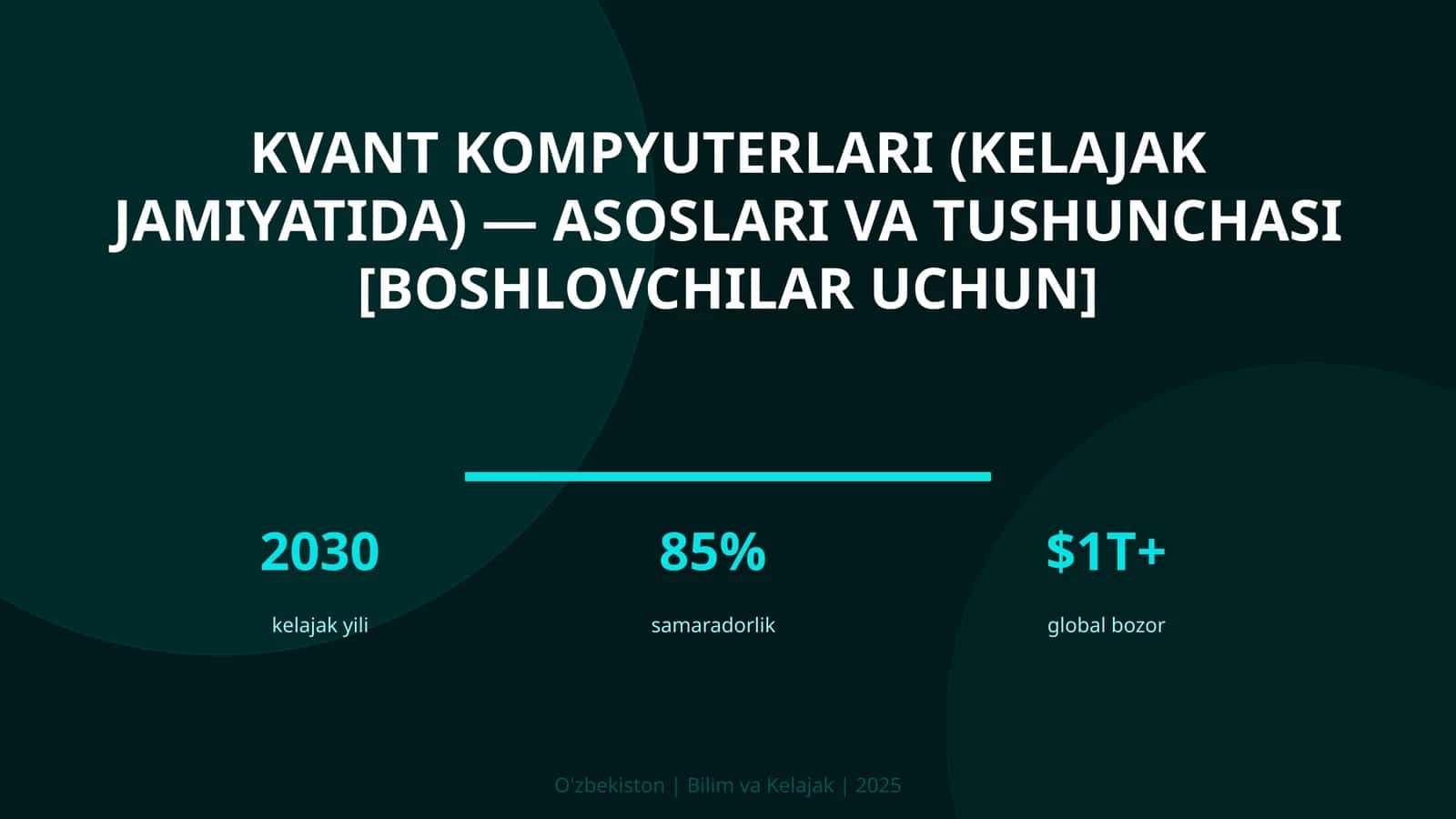Kvant kompyuterlari (kelajak jamiyatida) — asoslari va tushunchasi [boshlovchilar uchun] 1