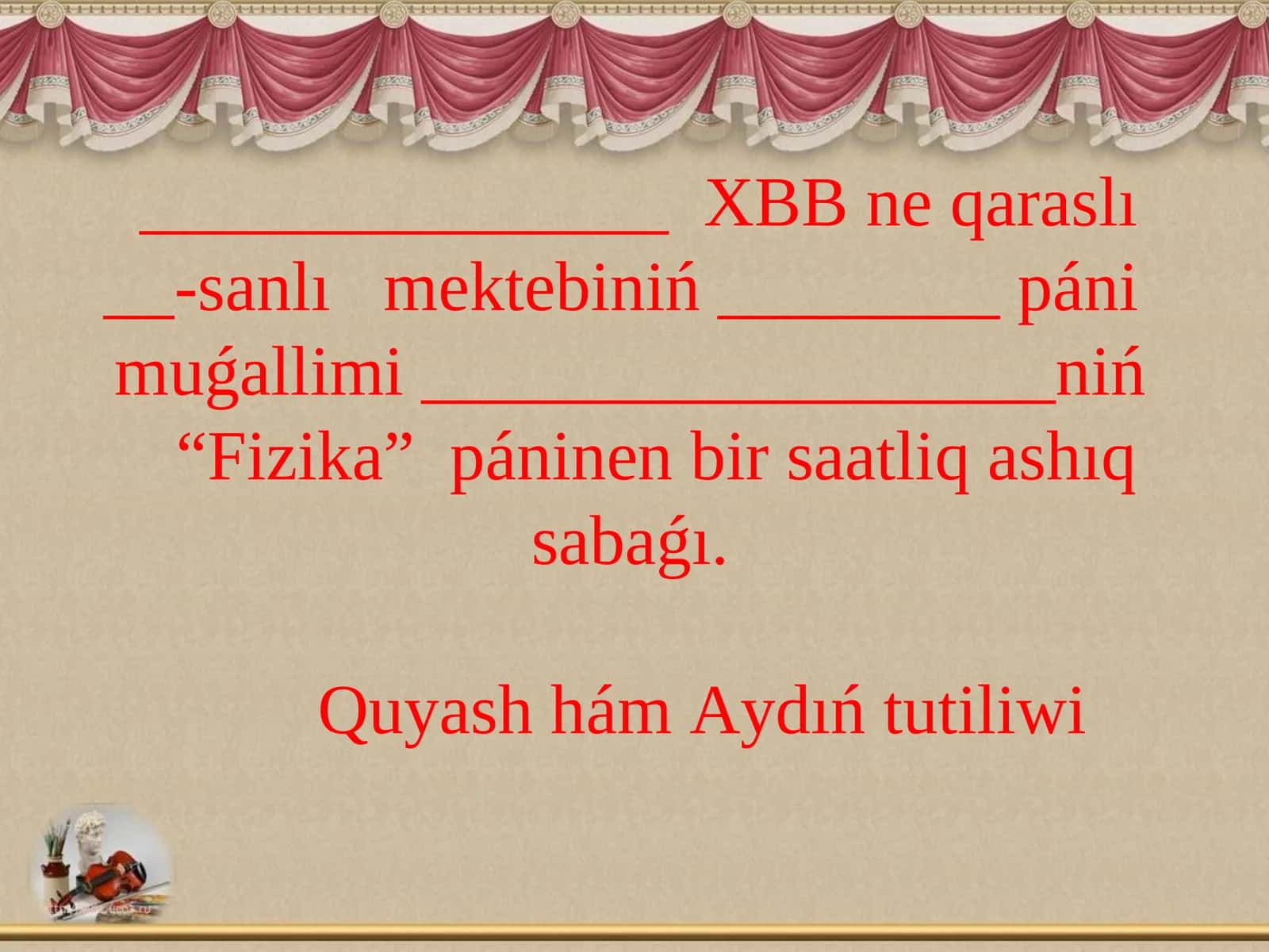 Fizika Sabaq Ashig'i 1
