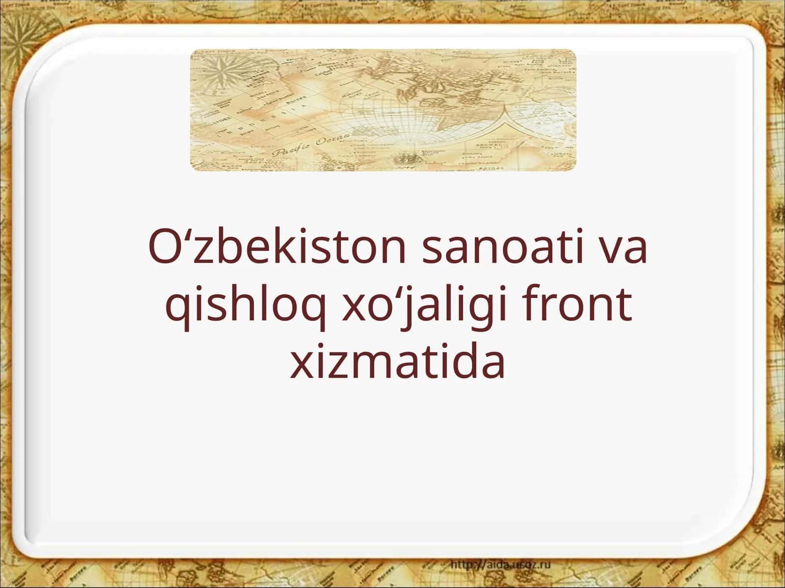 Urush yillarida O‘zbekiston sanoati 1