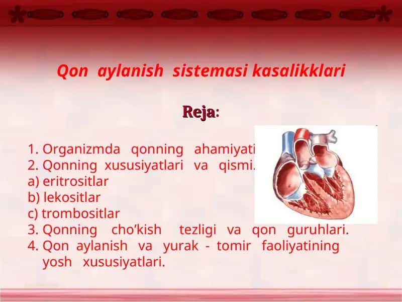 Qon aylanish sitemasi kasaliklari 1