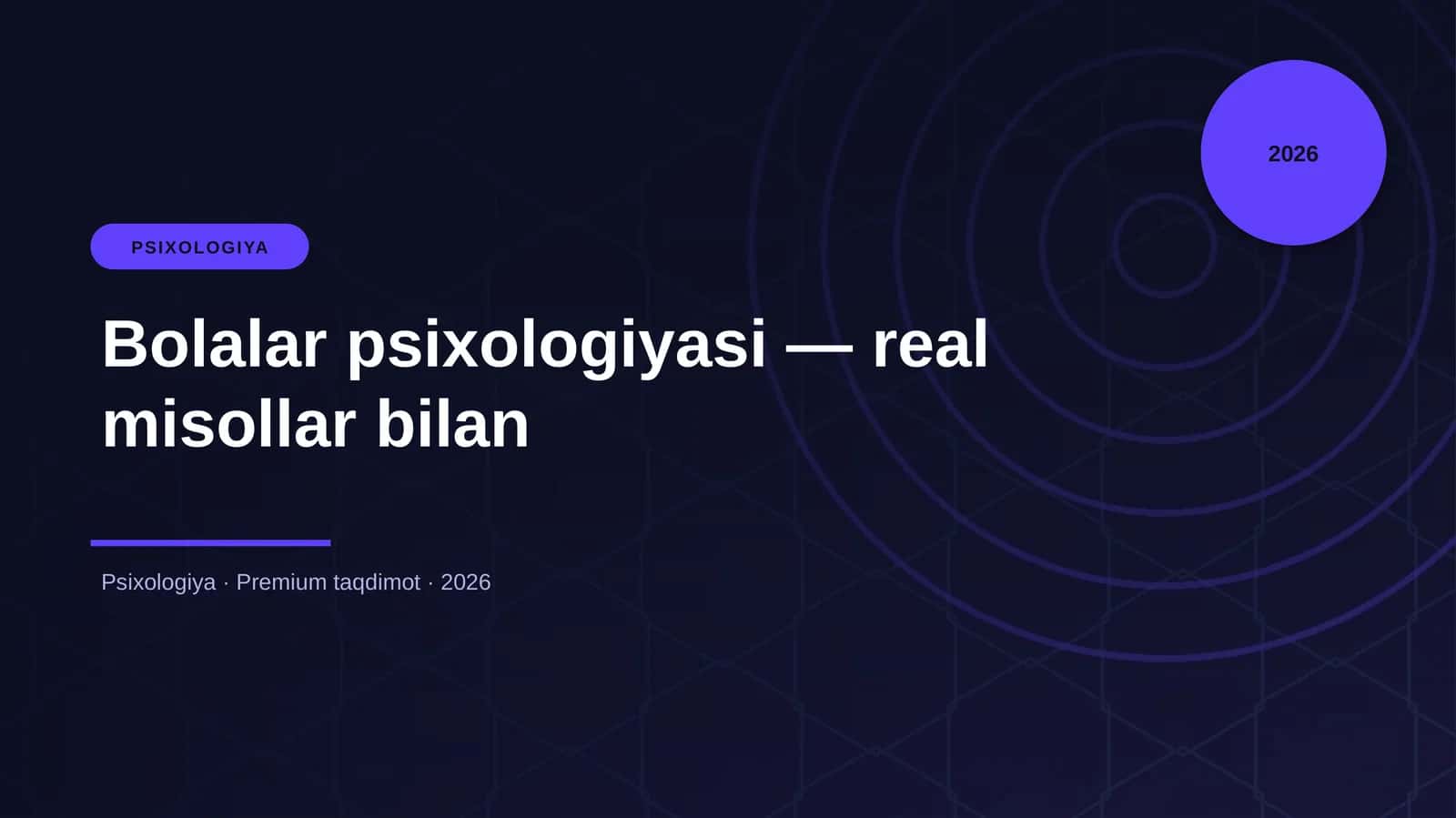 "Bolalar psixologiyasi — real misollar bilan" 1