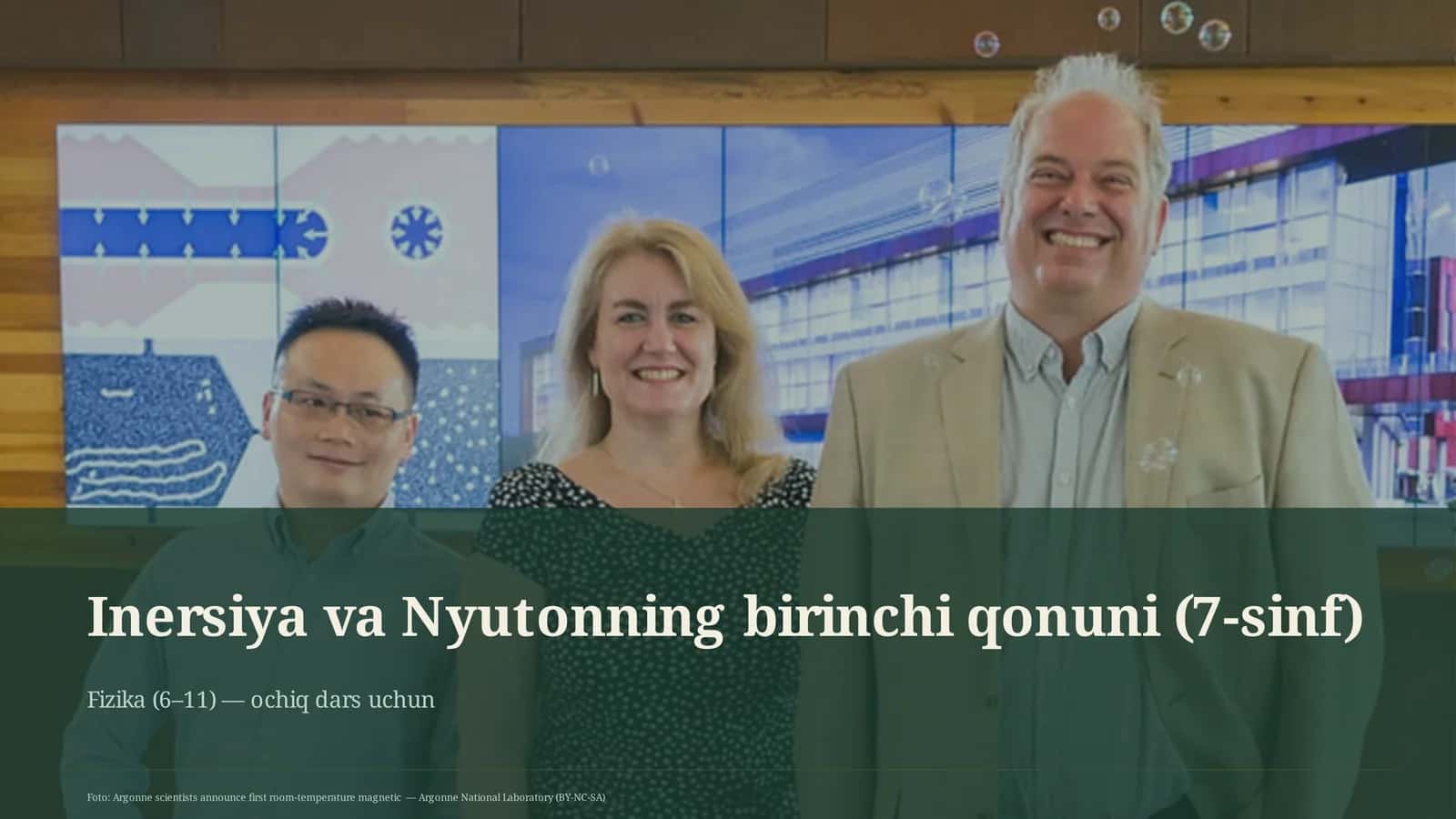 Inersiya va Nyutonning birinchi qonuni (7-sinf) 1