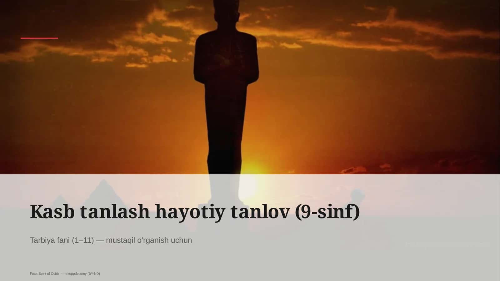 Kasb tanlash hayotiy tanlov (9-sinf) 1