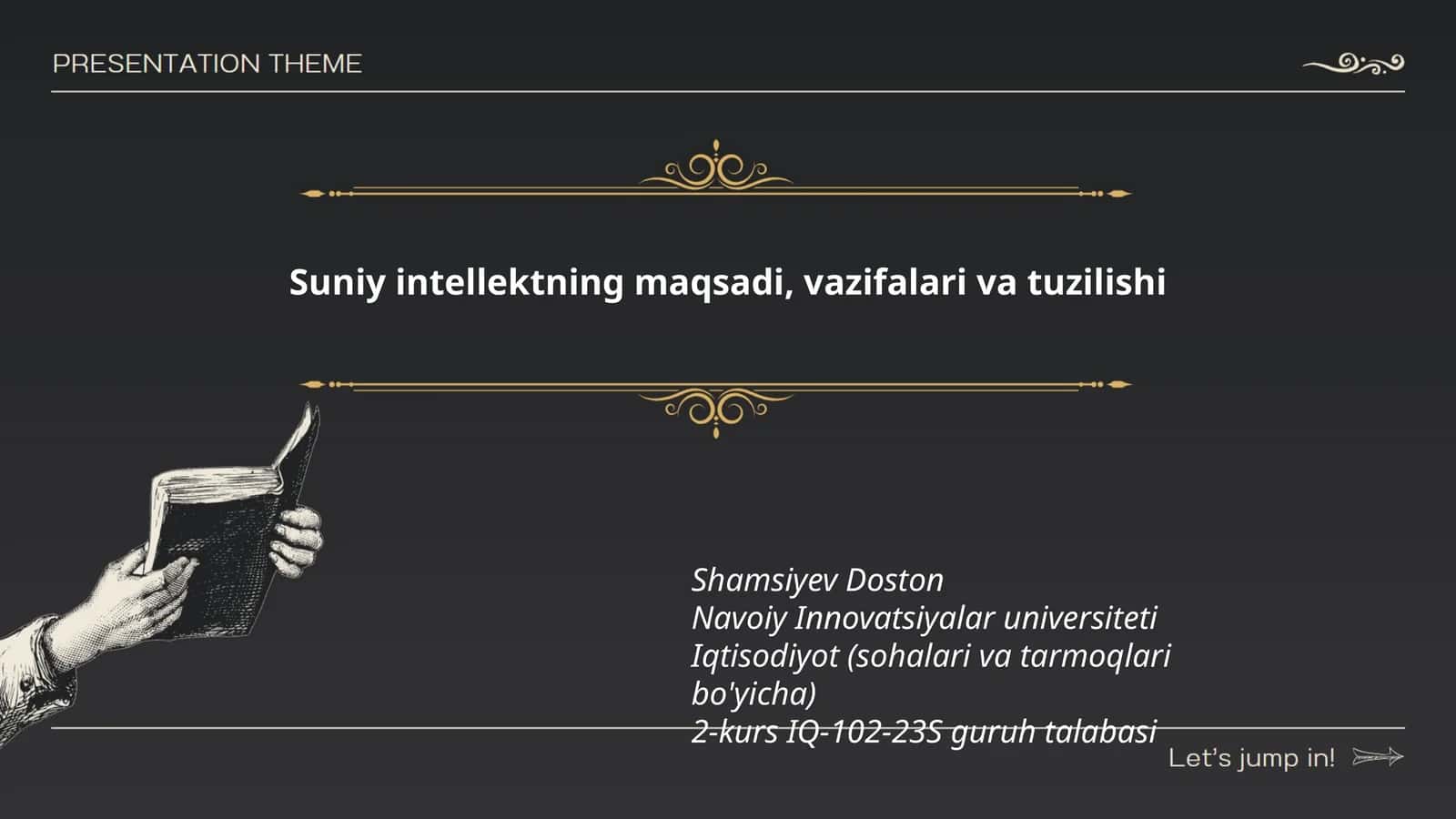 Suniy intellektning maqsadi, vazifalari va tuzilishi 1