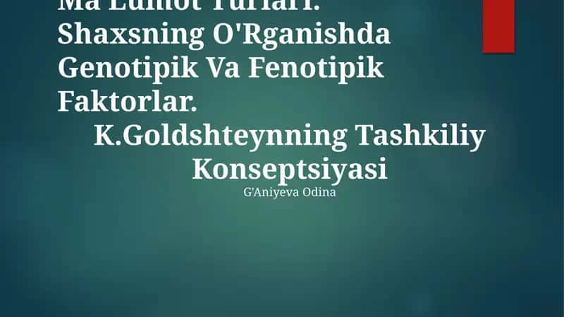 Genetika fanidan taqdimot 1
