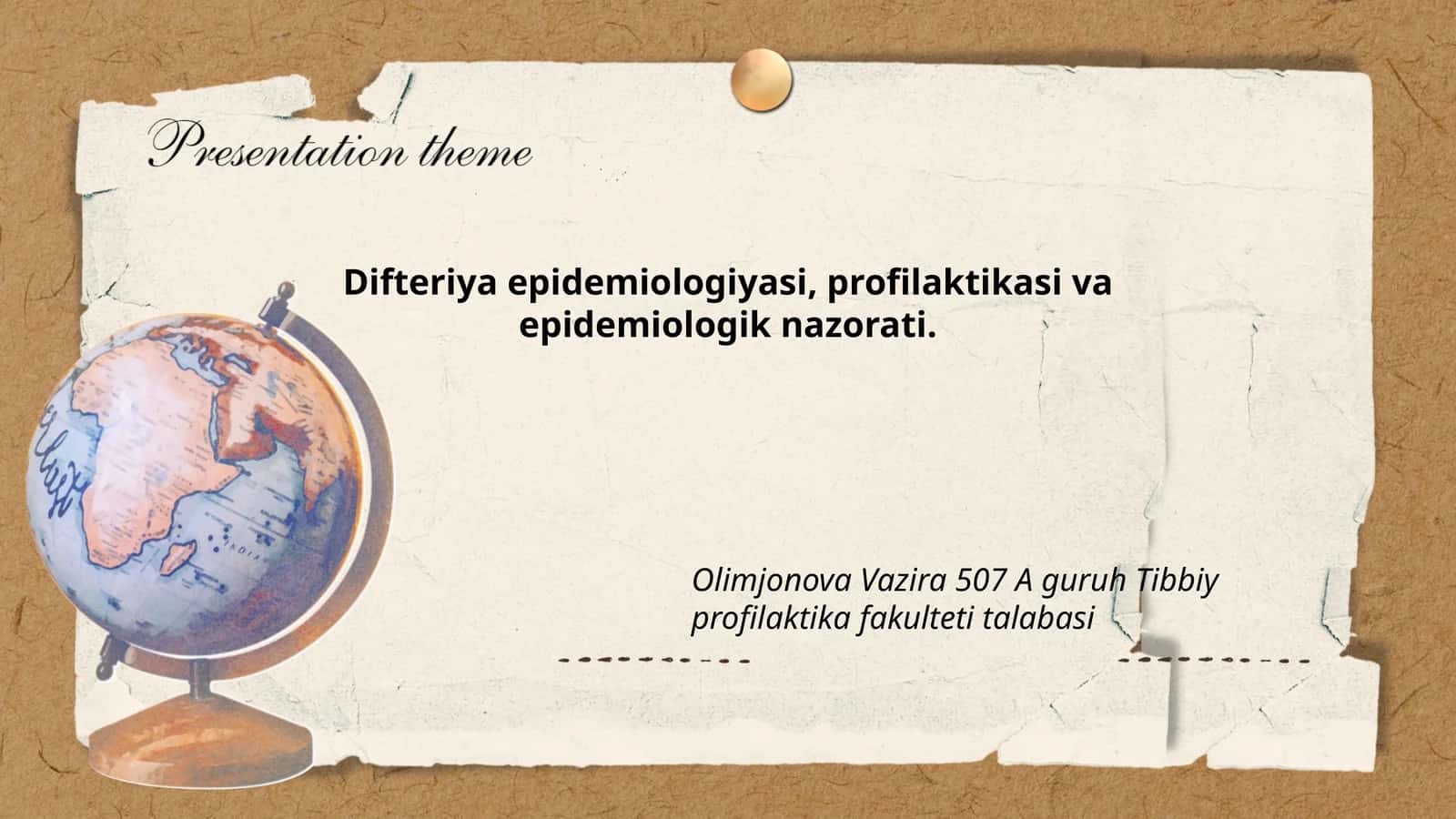 Difteriya epidemiologiyasi, profilaktikasi va epidemiologik nazorati 1