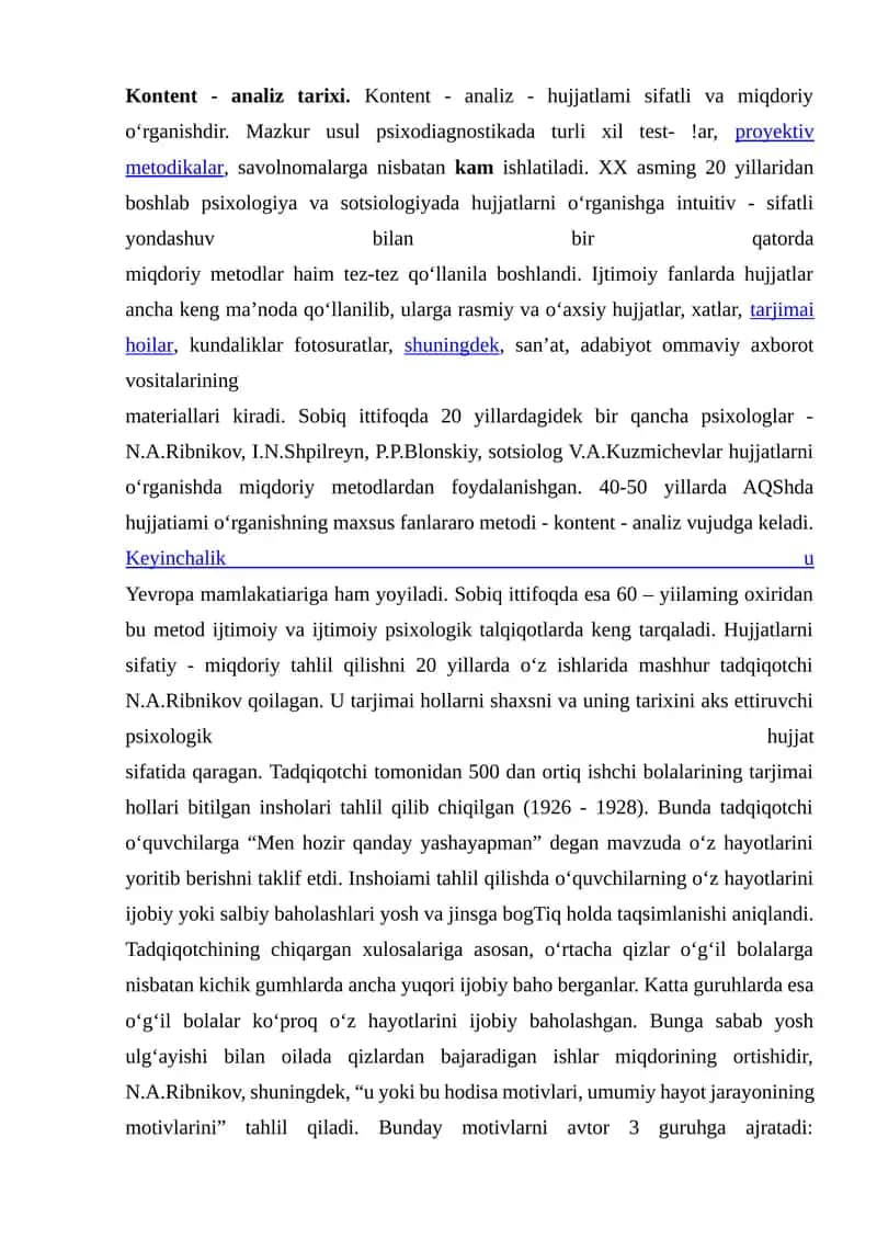 Kontent - analiz tarixi 1