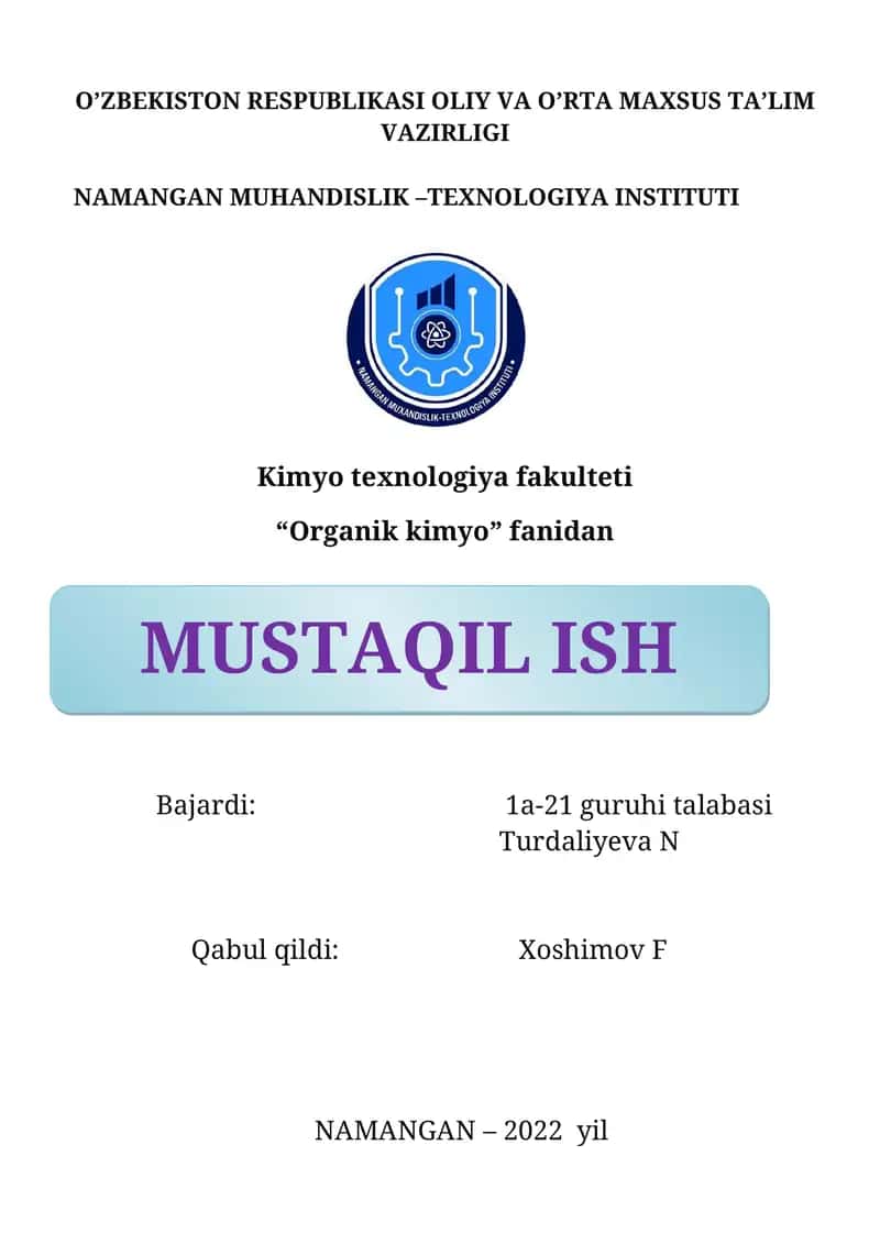 OQSILLARNING IVISHI 1