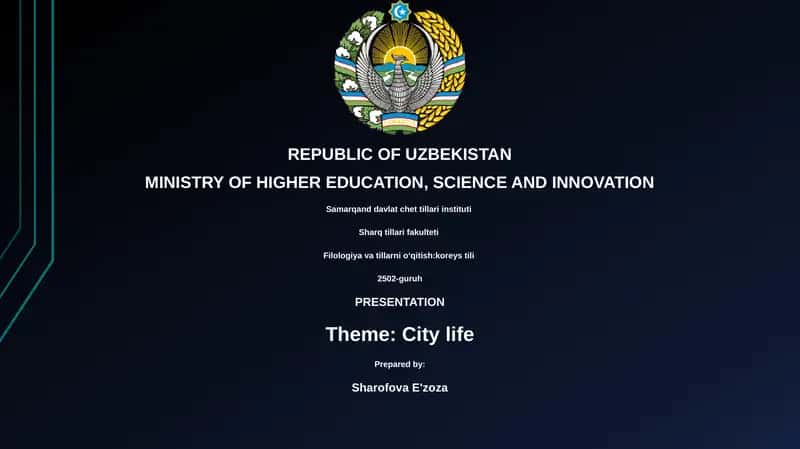Presentation on City Life 1