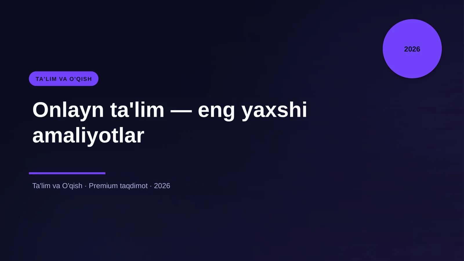 Onlayn ta'lim — eng yaxshi amaliyotlar 1