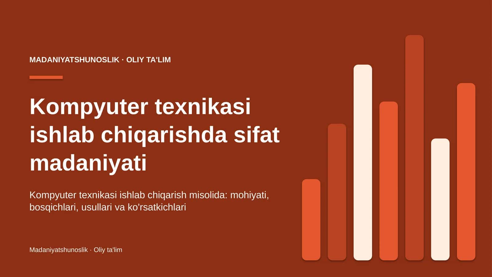 Kompyuter texnikasi ishlab chiqarishda sifat madaniyati 1