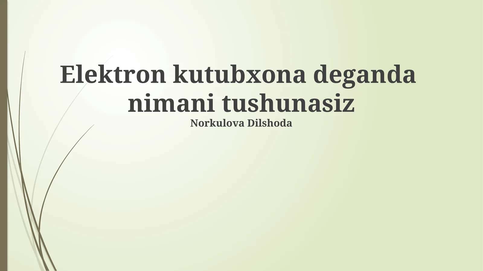 Elektron kutubxona: Ta'rif va mohiyat 1
