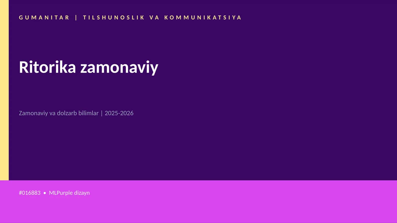 Ritorika zamonaviy 1