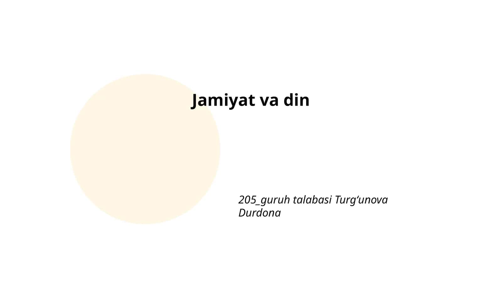 Jamiyat va din 1