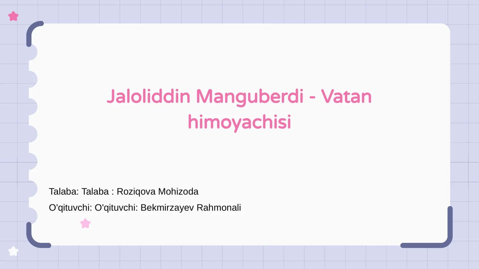 Jaloliddin Manguberdi - Vatan himoyachisi 1