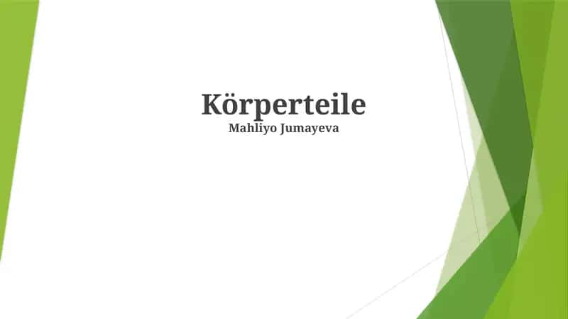 Körperteile 1