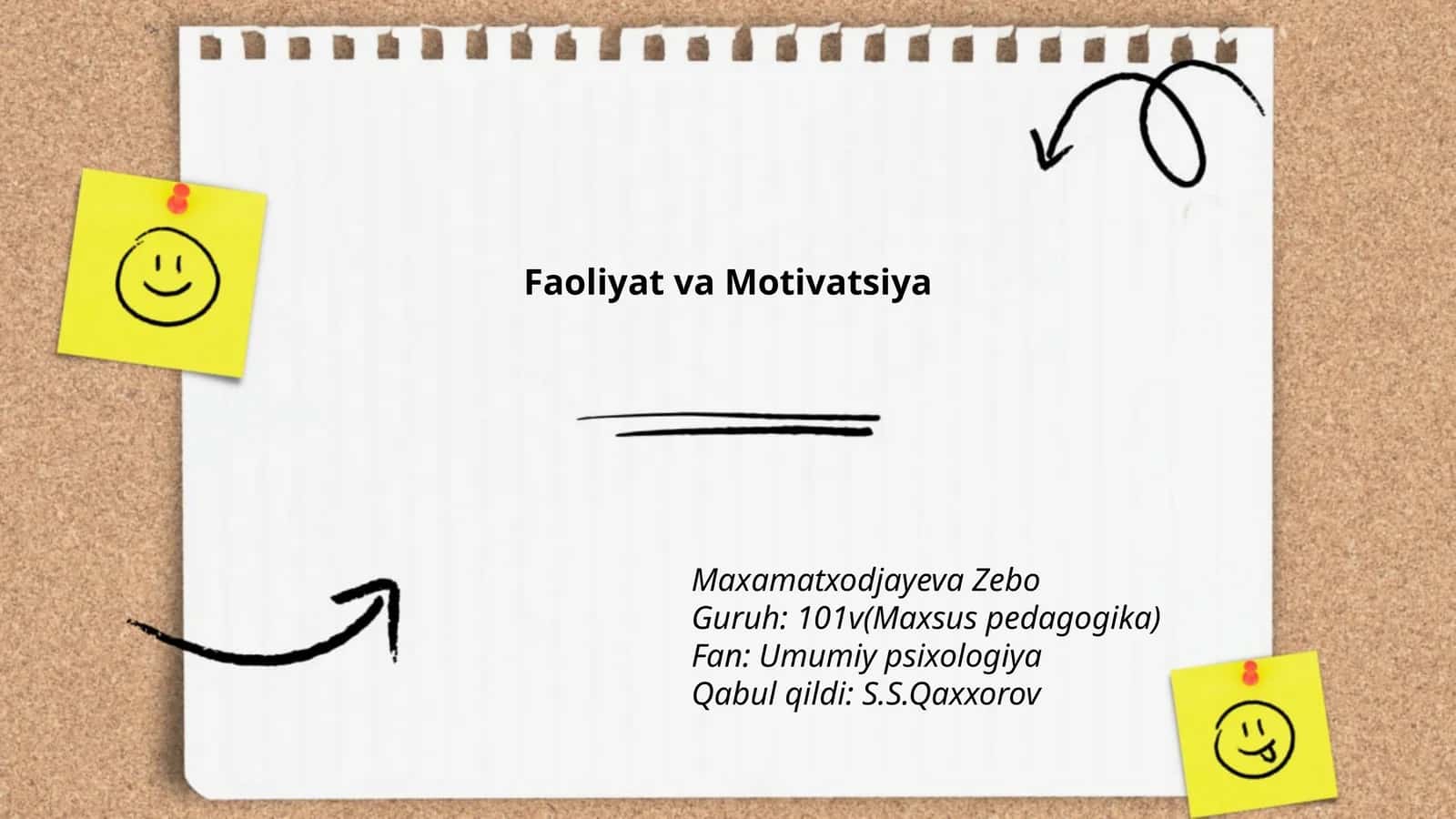 Faoliyat va Motivatsiya 1