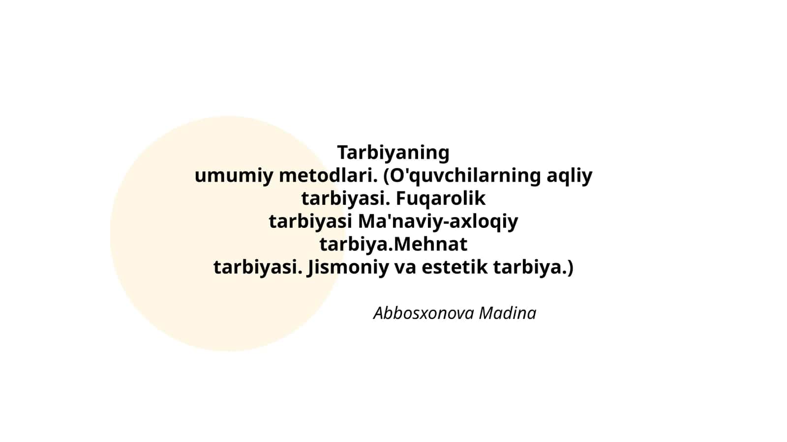 Tarbiyaning umumiy metodlari 1