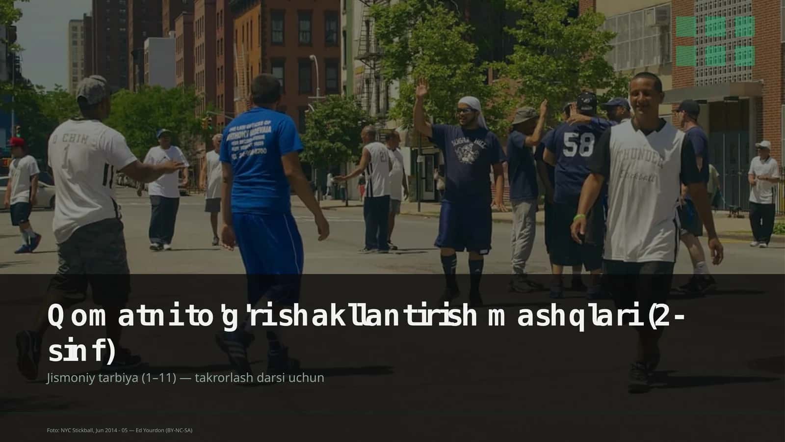 Qomatni to'g'ri shakllantirish mashqlari (2-sinf) 1