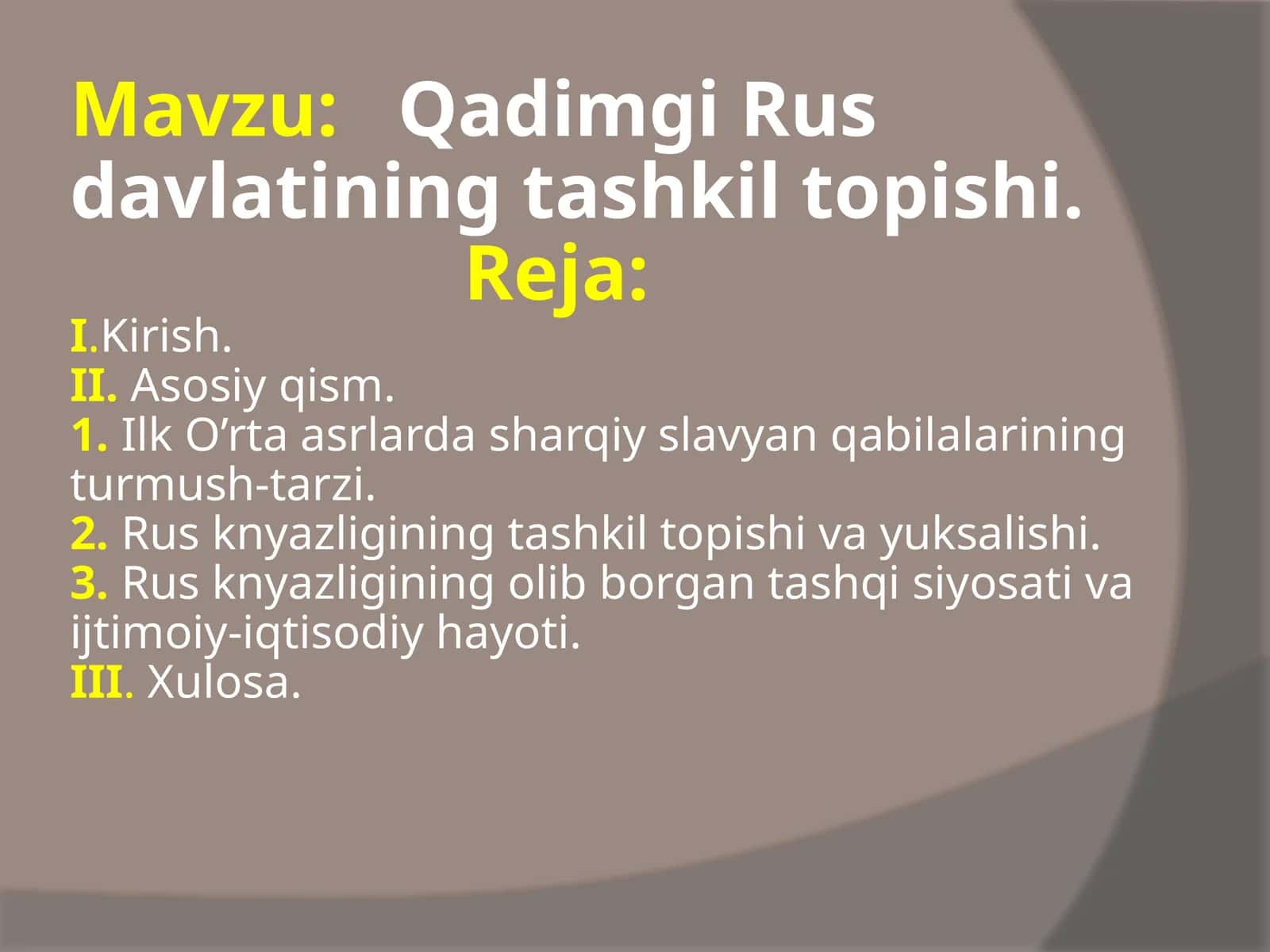 Qadimgi Rus davlatining tashkil topishi 1