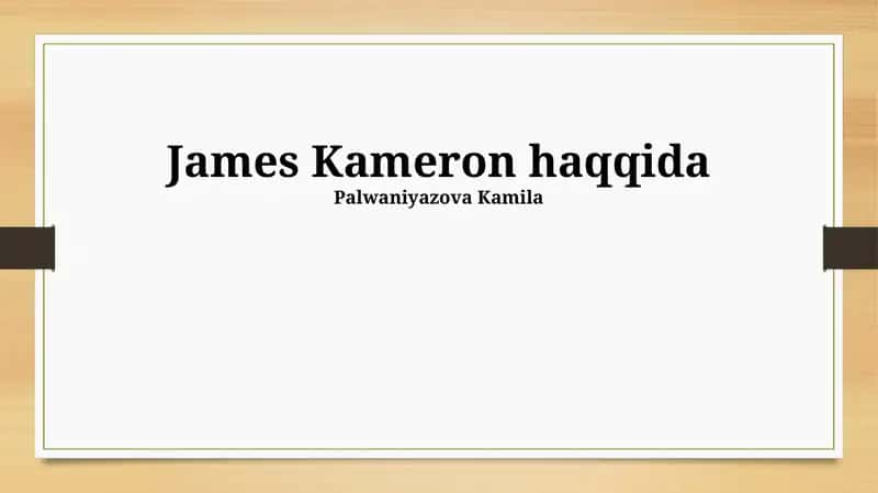 James Kameron haqqida 1
