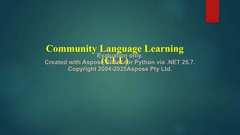 Community Language Learning 1