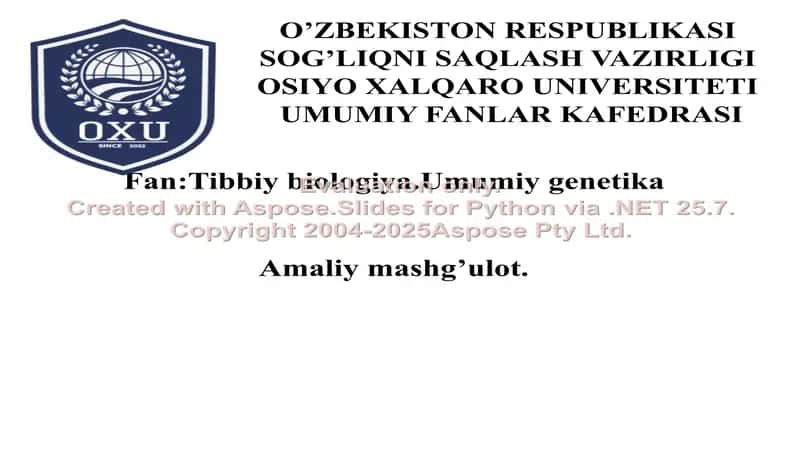 Umumiy genetika 1