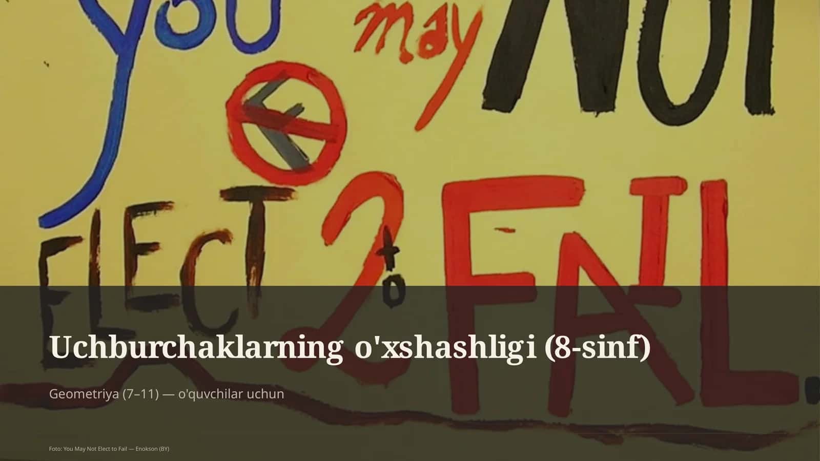 Uchburchaklarning o'xshashligi (8-sinf) 1