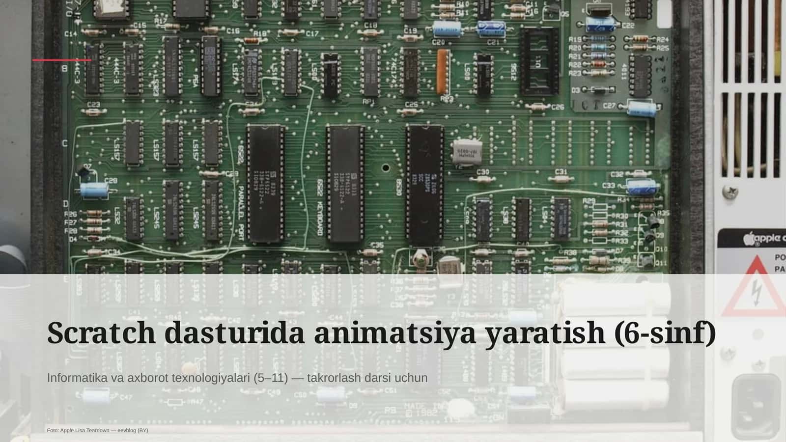 Scratch dasturida animatsiya yaratish (6-sinf) 1