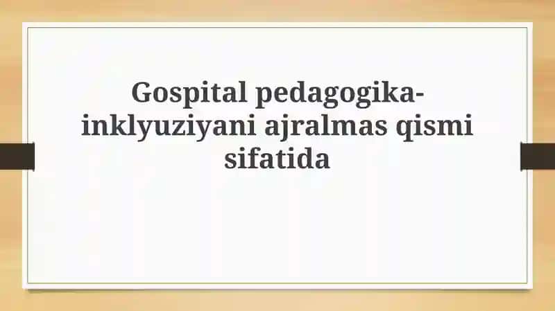 Kasalxona pedagogikasi 1