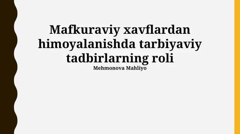 Tarbiyaviy tadbirlarning roli 1
