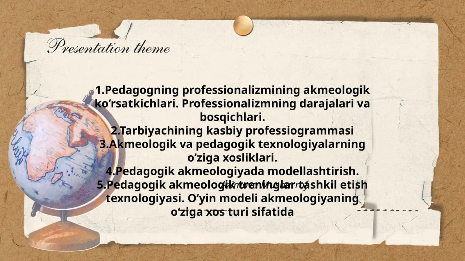 Pedagogning professionalizmining akmeologik ko‘rsatkichlari. Professionalizmning darajalari va bosqichlari 1