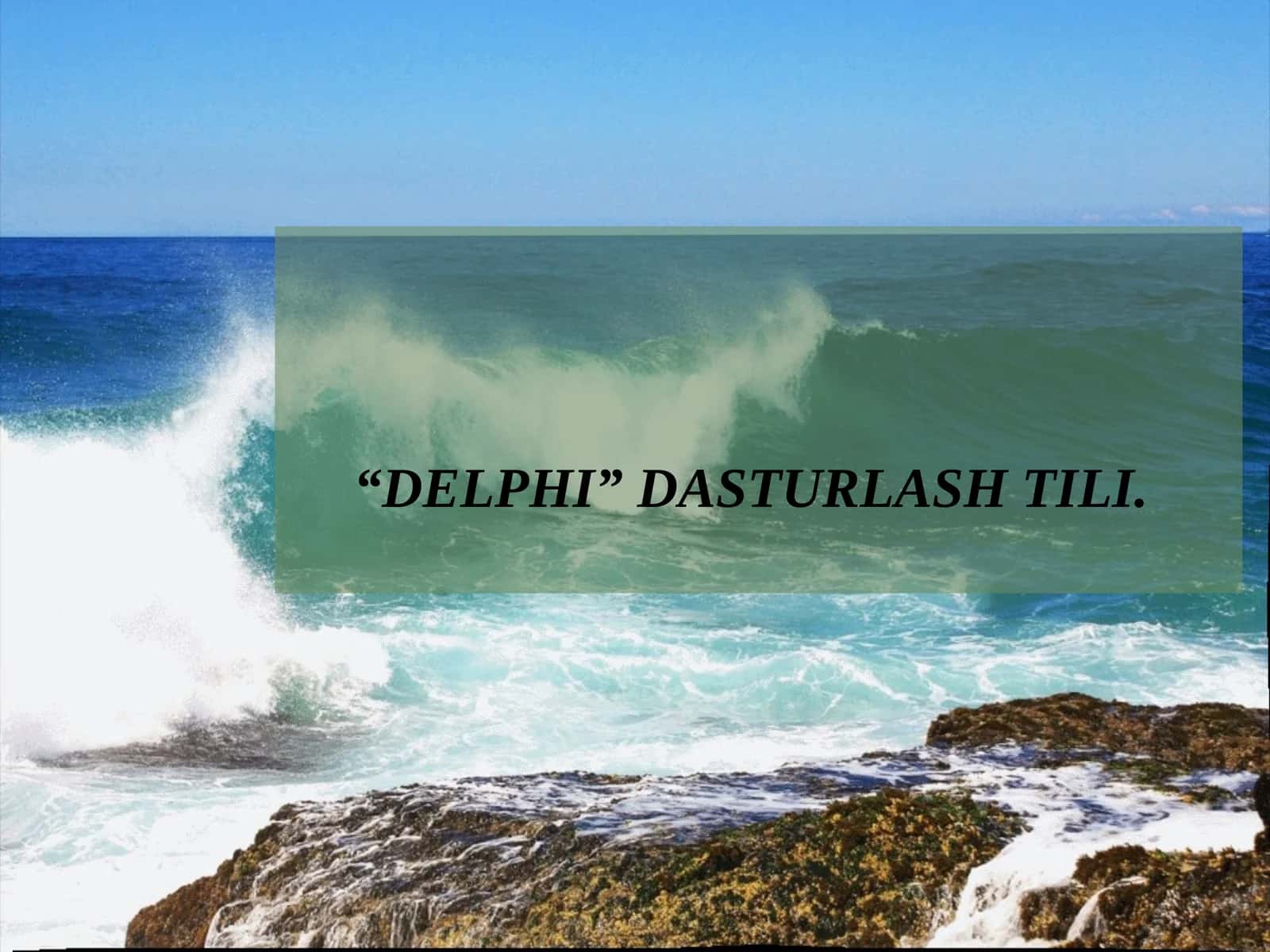 Delphi dasturlash tili 1