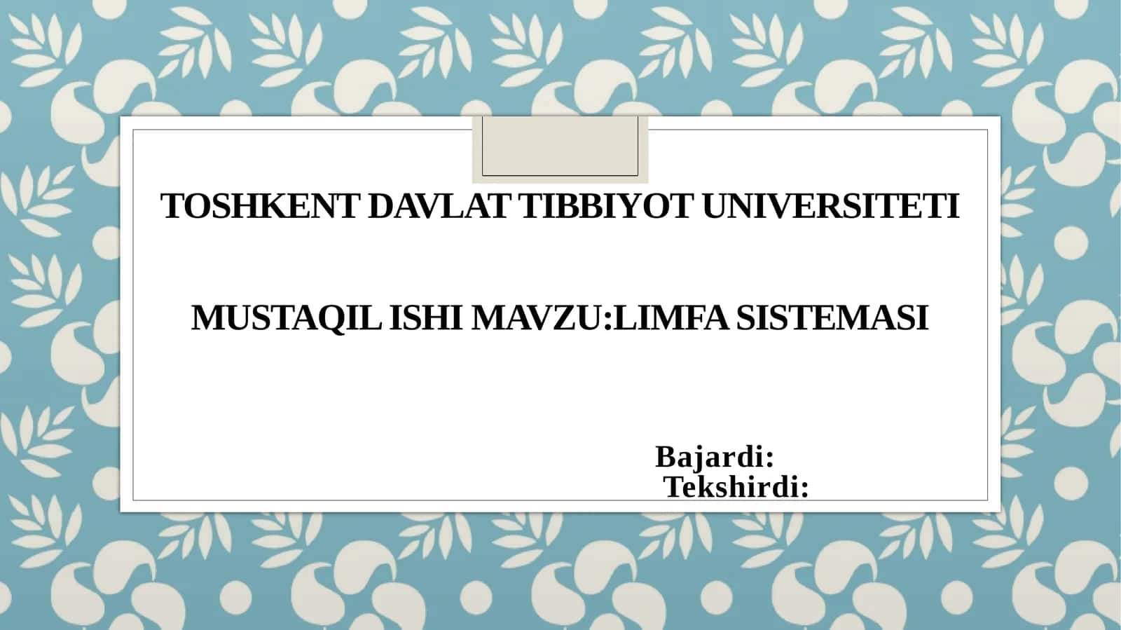 Limfa sisitemasi 1