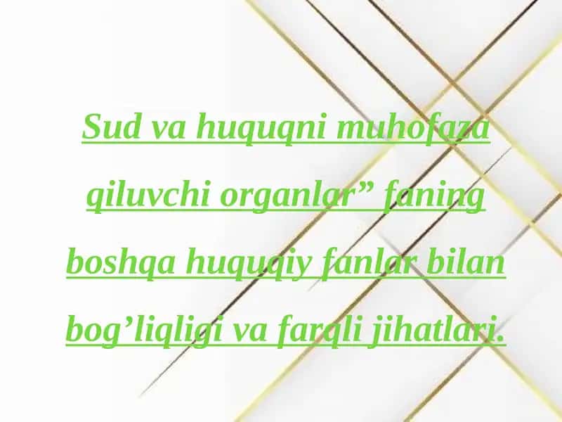 Sud va huquqni muhofaza qiluvchi organlar 1