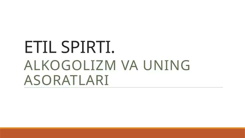 Etil spirti 1