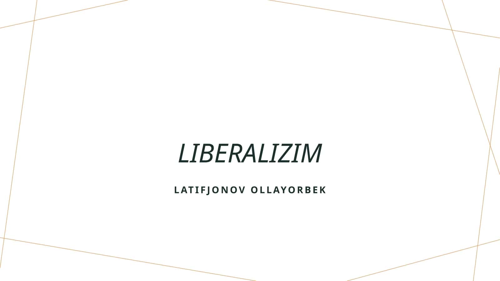 Liberalizim 1