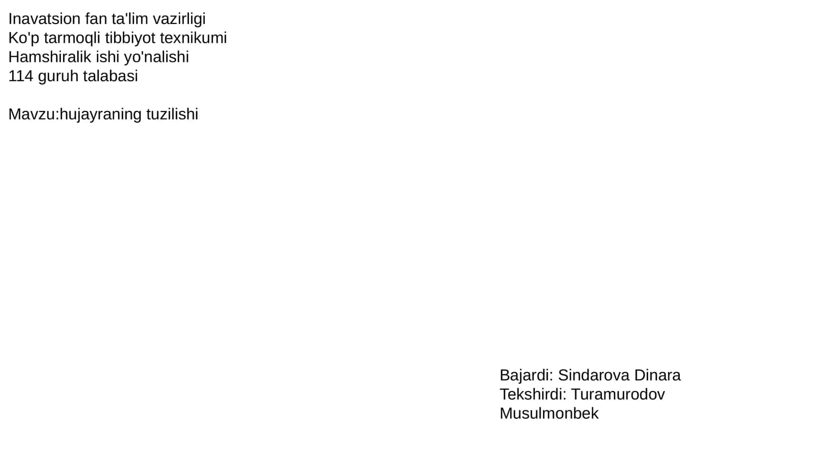 Ko'p tarmoqli tibbiyot texnikumi 1