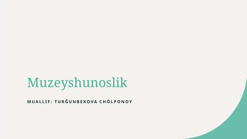 Namangan òlkashunoslik muzeyi haqida umumiy tushuncha 1