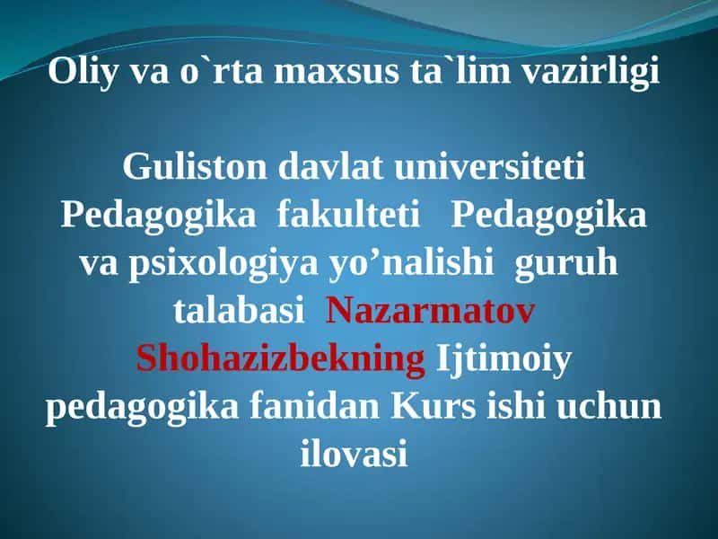 O’SMIRLAR GIYOHVANDLIGINING SABABLARI VA OQIBATLARI 1