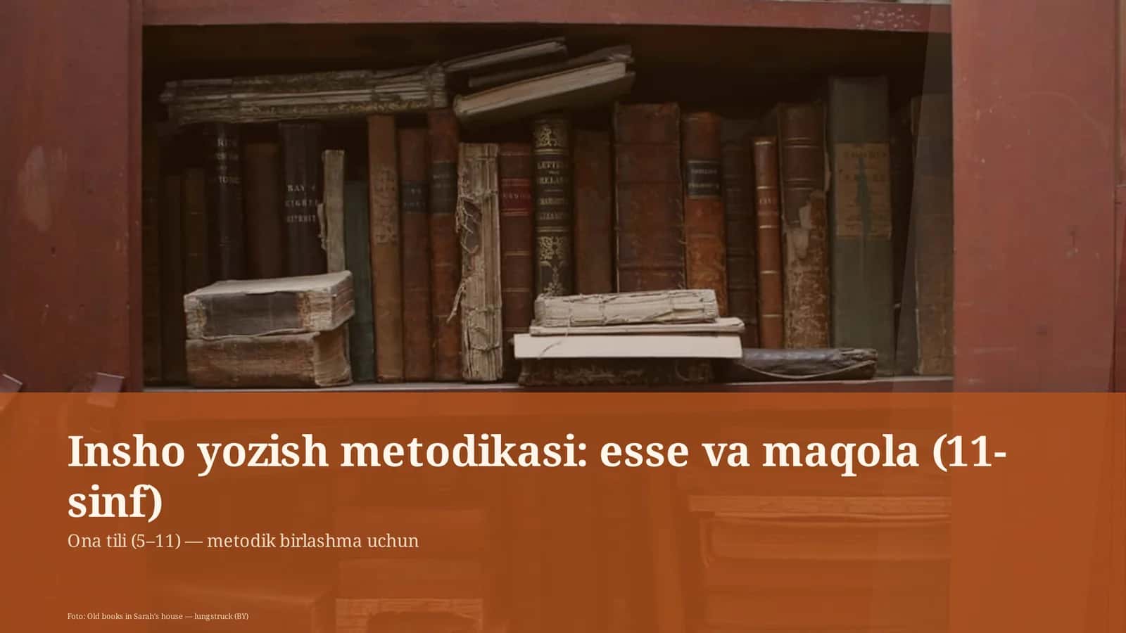 Insho yozish metodikasi: esse va maqola (11-sinf) 1