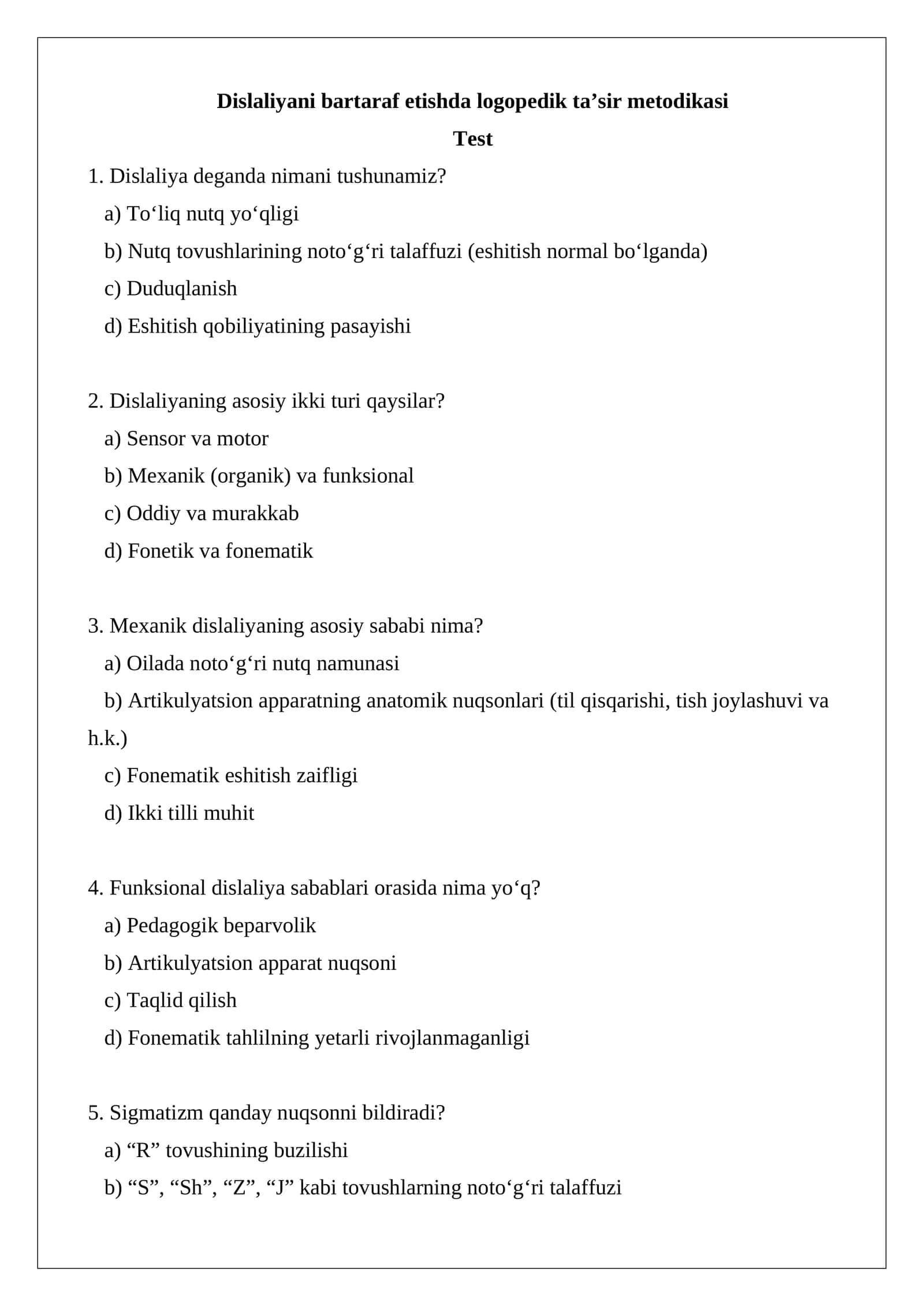 Dislaliyani bartaraf etishda logopedik ta’sir metodikasi 1