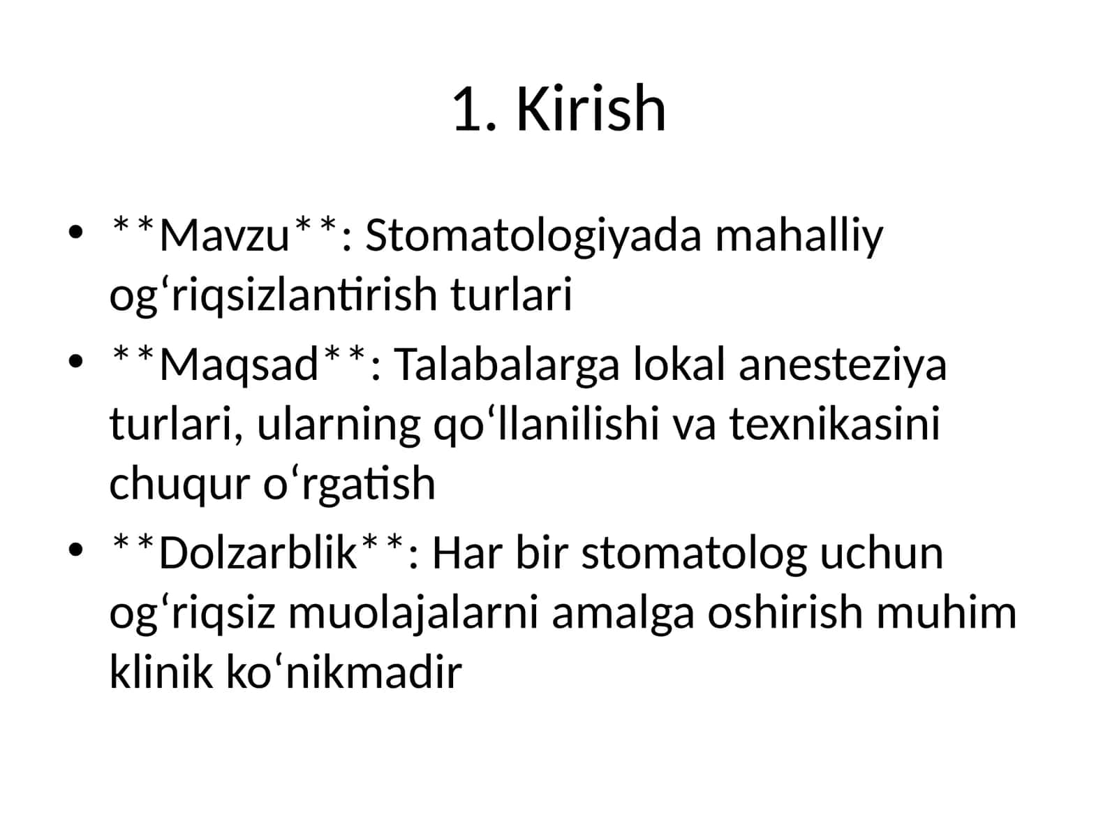 Stomatologiyada mahalliy og‘riqsizlantirish turlari 1