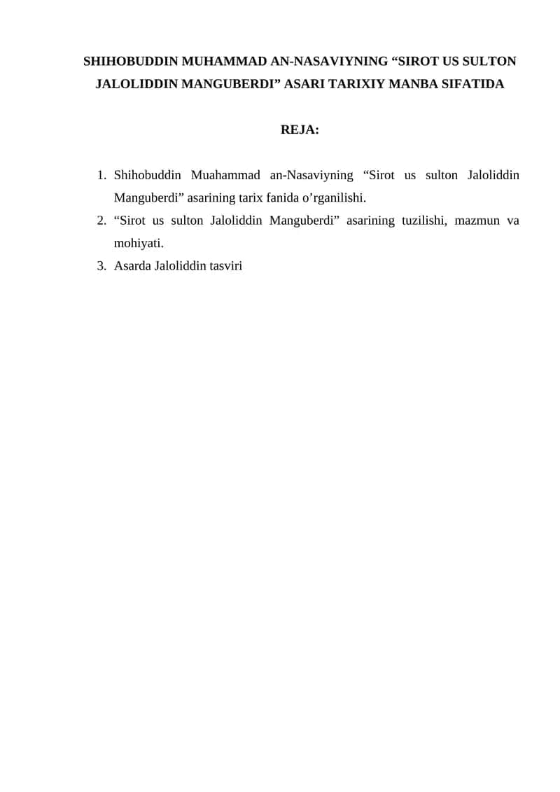 Sirot us sulton Jaloliddin Manguberdi 1