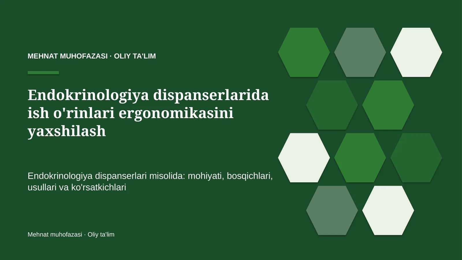 endokrinologiya dispanserlarida ish o'rinlari ergonomikasini yaxshilash 2898 1