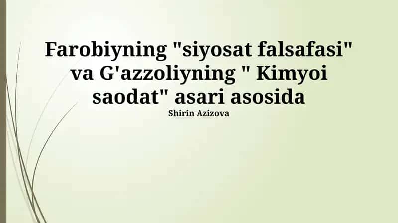 Saodat kimyosi 1