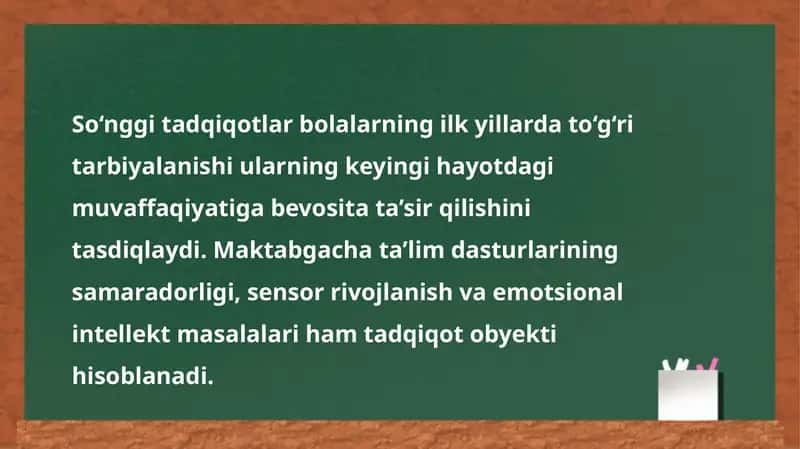 Maktabgacha ta’lim dasturlari 1